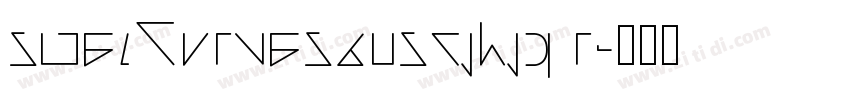 sweiCurvesanscjkjp r字体转换